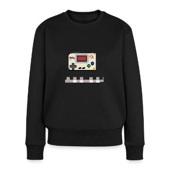 Retro Gaming - Frauen Premium Bio Pullover - Schwarz - Vorne - Julia (174cm)