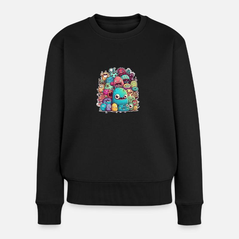Doodle Style - Pull Premium bio Femme - noir