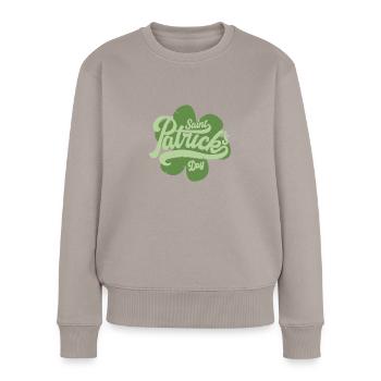 Tag des Heiligen Patrick - Frauen Premium Bio Pullover - Taupe - Vorne - Julia (174cm)