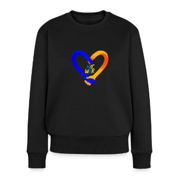 Arrêtez la guerre - Pull Premium bio Femme - noir - Devant - Julia (174cm)