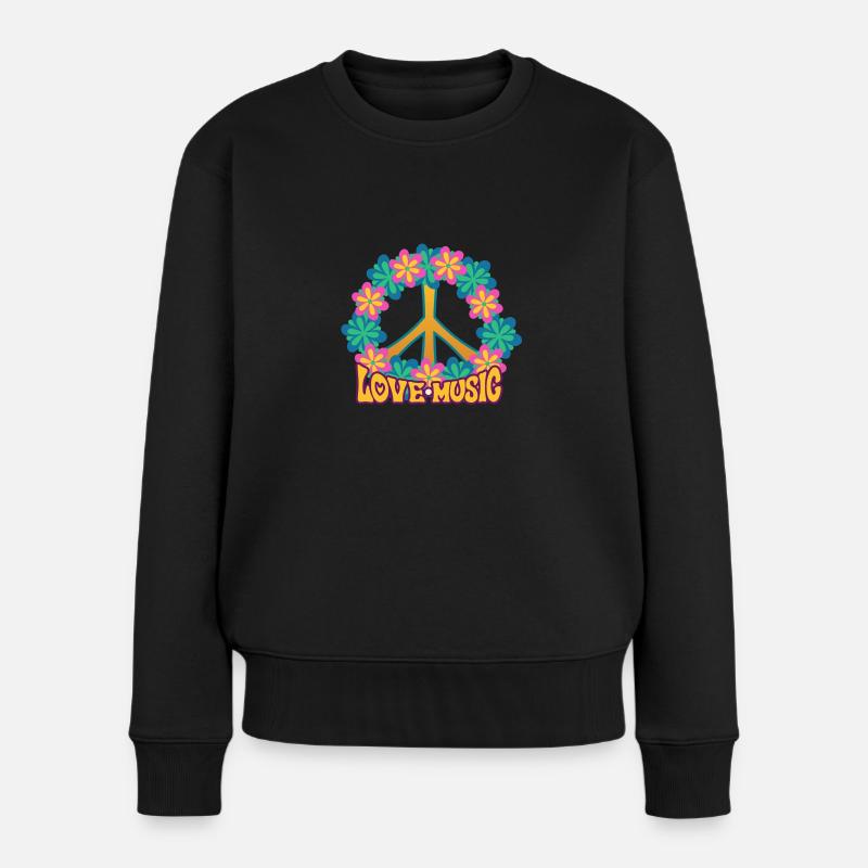 Hippie - Pull Premium bio Femme - noir