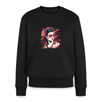 Rockabilly Woman - Women's Premium Organic Jumper - black - Front - Julia (174cm)