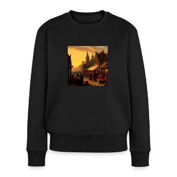 Paysage - Pull Premium bio Femme - noir - Devant - Julia (174cm)