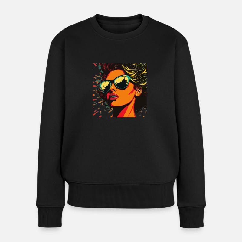 Vectorized Woman - Women's Premium Organic Jumper - black