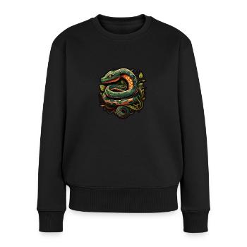 Serpent - Pull Premium bio Femme - noir - Devant - Julia (174cm)