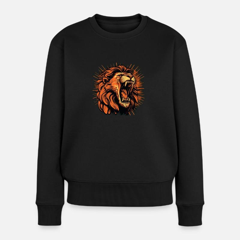 Lion - Pull Premium bio Femme - noir