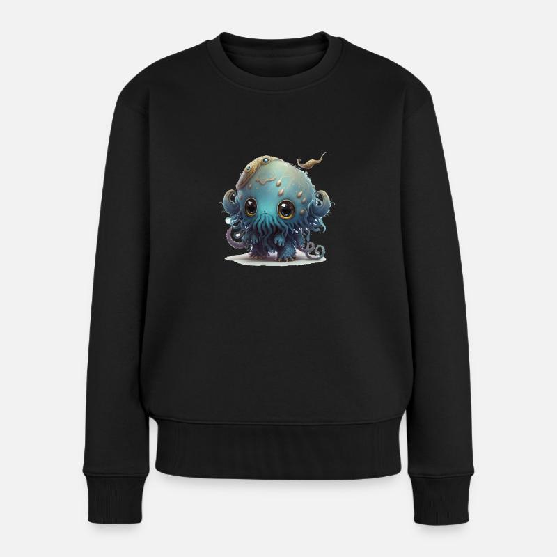 Ein niedlicher Azatoth - Frauen Premium Bio Pullover - Schwarz
