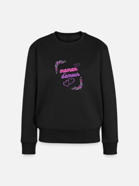 Maman d amour - Pull Premium bio Femme - noir