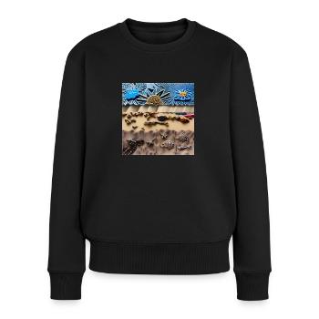 Sunny beach - Women's Premium Organic Jumper - black - Front - Julia (174cm)