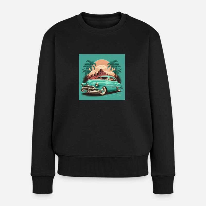 Retro Miami Vice - Women's Premium Organic Jumper - black