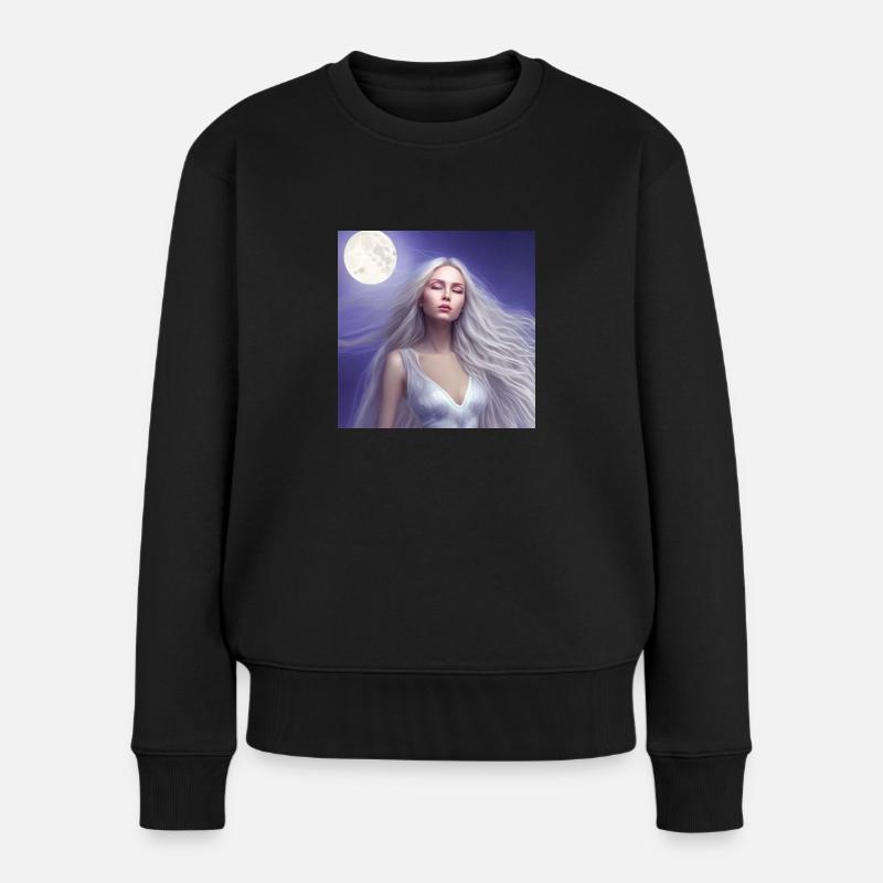 angel on the moonlight - Pull Premium bio Femme - noir