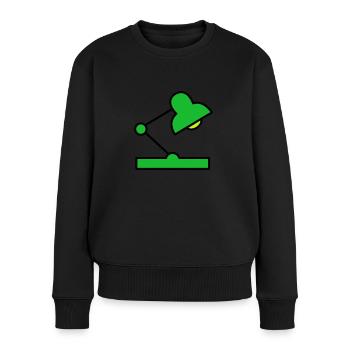 Schreibtischlampe - Frauen Premium Bio Pullover - Schwarz - Vorne - Julia (174cm)