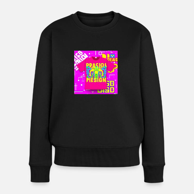 Neon T-Shirt - Frauen Premium Bio Pullover - Schwarz