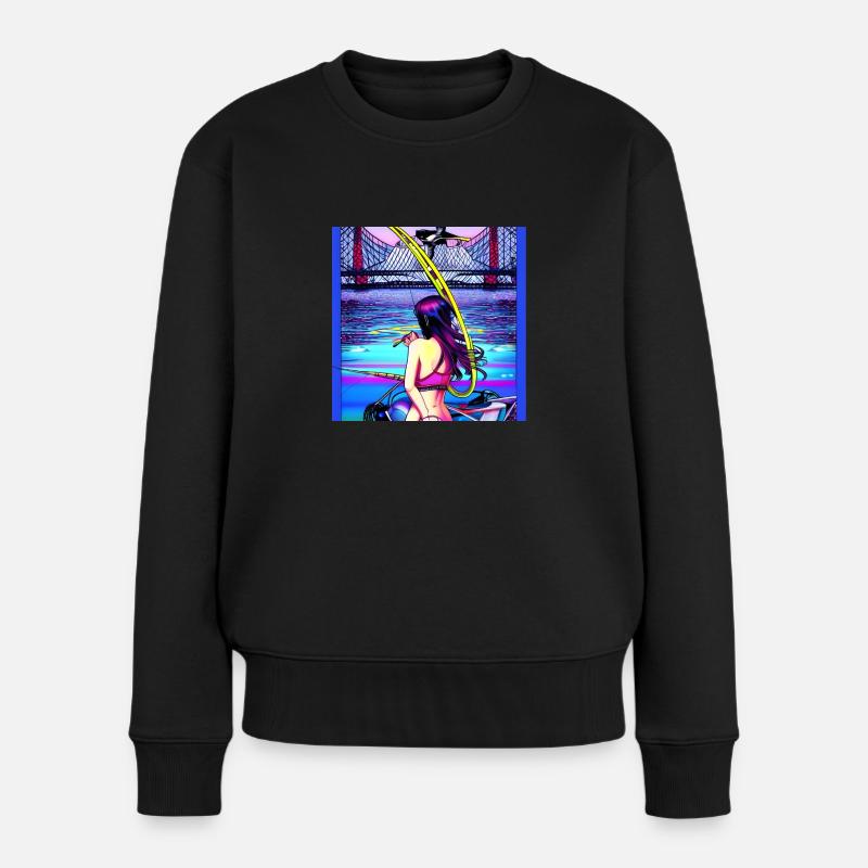 Neongirl - Frauen Premium Bio Pullover - Schwarz