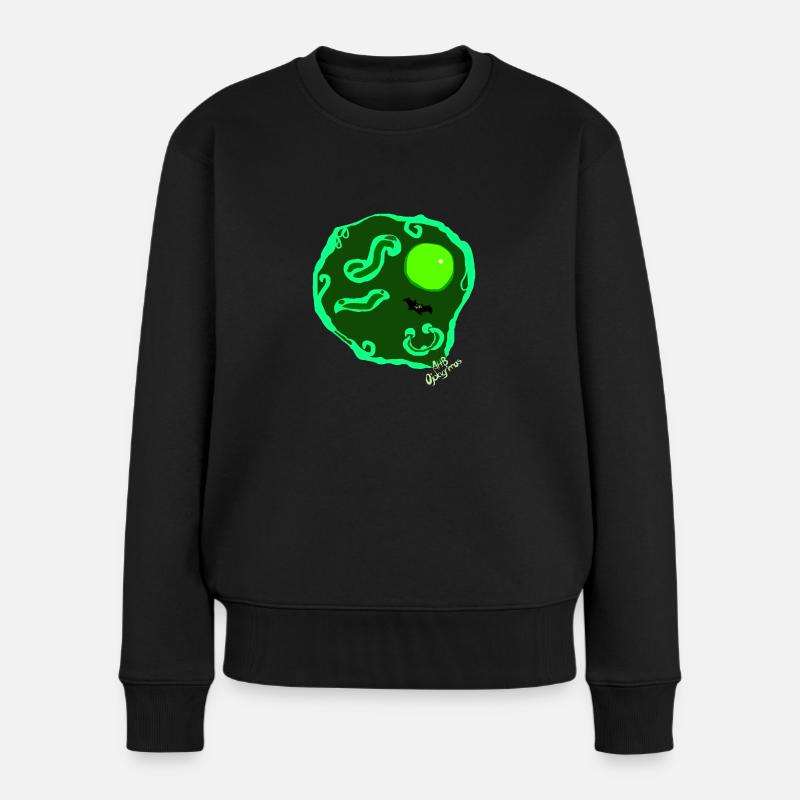 Spiegelei von Isabel B. - Frauen Premium Bio Pullover - Schwarz