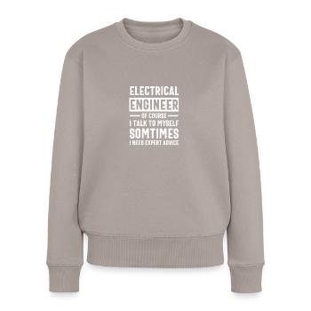 Elektroingenieur - Frauen Premium Bio Pullover - Taupe - Vorne - Julia (174cm)