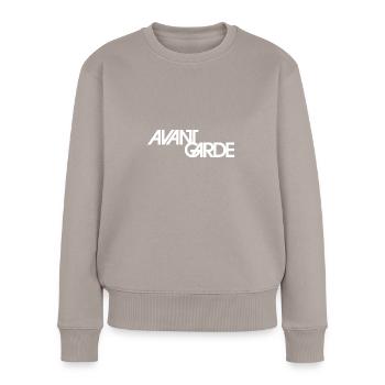 Type Lovers - Avantgarde - Frauen Premium Bio Pullover - Taupe - Vorne - Julia (174cm)