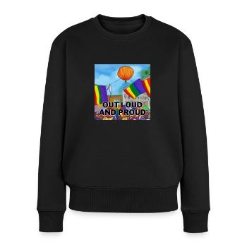 Out Loud and Proud - Frauen Premium Bio Pullover - Schwarz - Vorne - Julia (174cm)