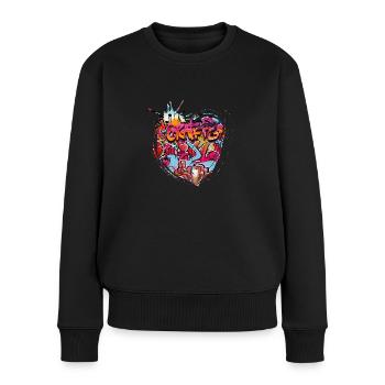 Graffiti-Stil Splash Hip-Hop-Farben Malerfarbe - Frauen Premium Bio Pullover - Schwarz - Vorne - Julia (174cm)