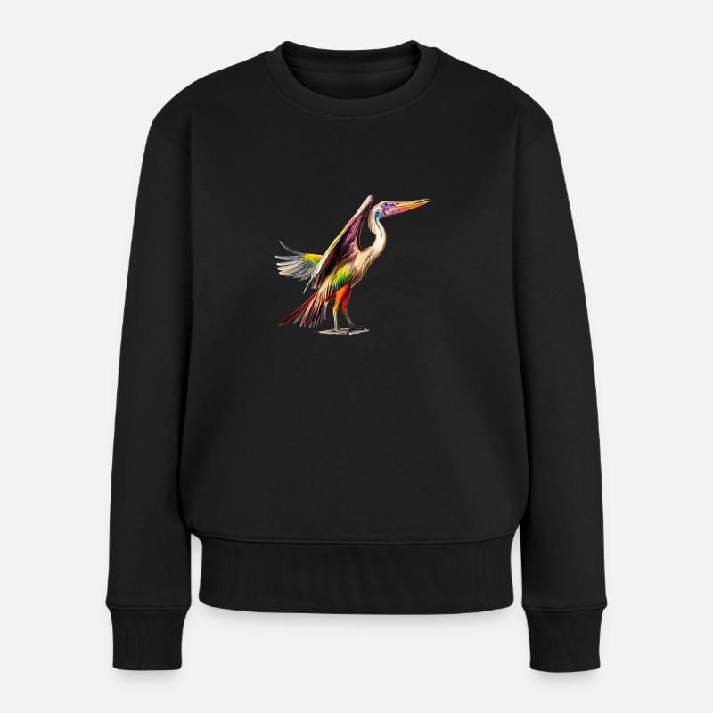 Wer sagt Dinos sind ausgestorben? - Frauen Premium Bio Pullover - Schwarz