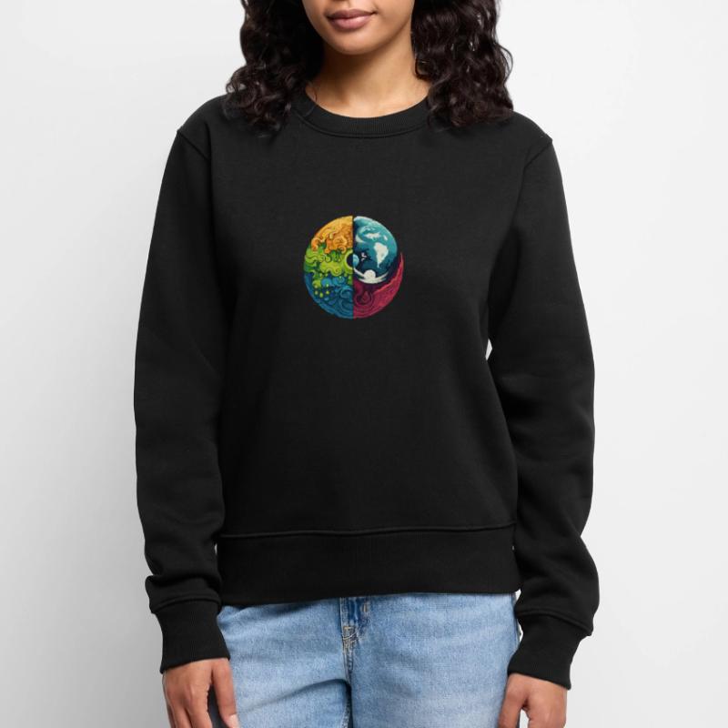 Erde Elemente Frauen Premium Bio Pullover