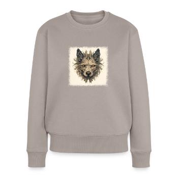 Geek Beagle Shirt Lover Golden Retriever - Pull Premium bio Femme - taupe - Devant - Julia (174cm)