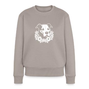 Pitbull - Pull Premium bio Femme - taupe - Devant - Julia (174cm)