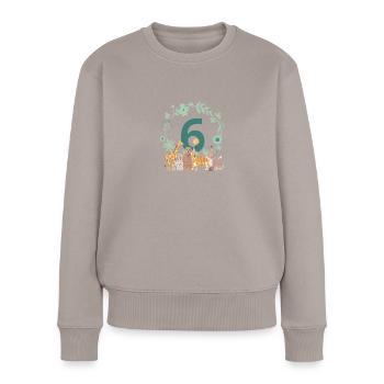 6th Anniversary - Sixth Anniversary Animals - Women's Premium Organic Jumper - taupe - Front - Julia (174cm)