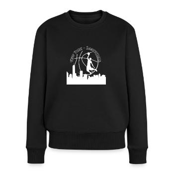NY Skyline Basketball white - Frauen Premium Bio Pullover - Schwarz - Vorne - Julia (174cm)