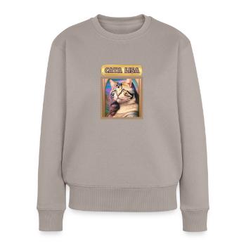 CATA LISA - Pull Premium bio Femme - taupe - Devant - Julia (174cm)
