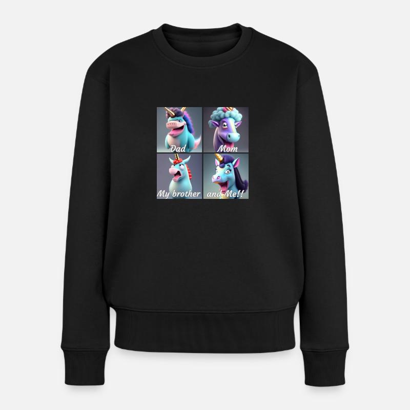 unicorn family - Pull Premium bio Femme - noir