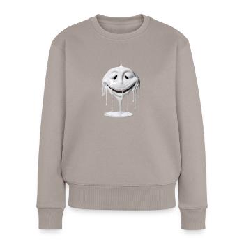 the white face - Women's Premium Organic Jumper - taupe - Front - Julia (174cm)