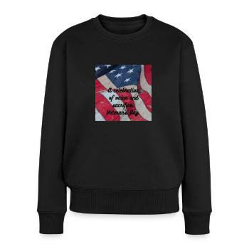 Veteranen, Veteranen, Waffenstillstand. - Frauen Premium Bio Pullover - Schwarz - Vorne - Julia (174cm)