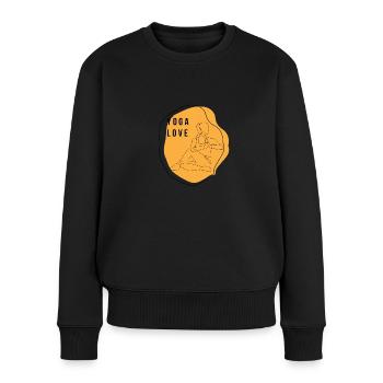 Yoga Amour - Pull Premium bio Femme - noir - Devant - Julia (174cm)