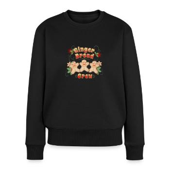 Lebkuchen Weihnachten Weihnachtsoutfit Familie - Frauen Premium Bio Pullover - Schwarz - Vorne - Julia (174cm)