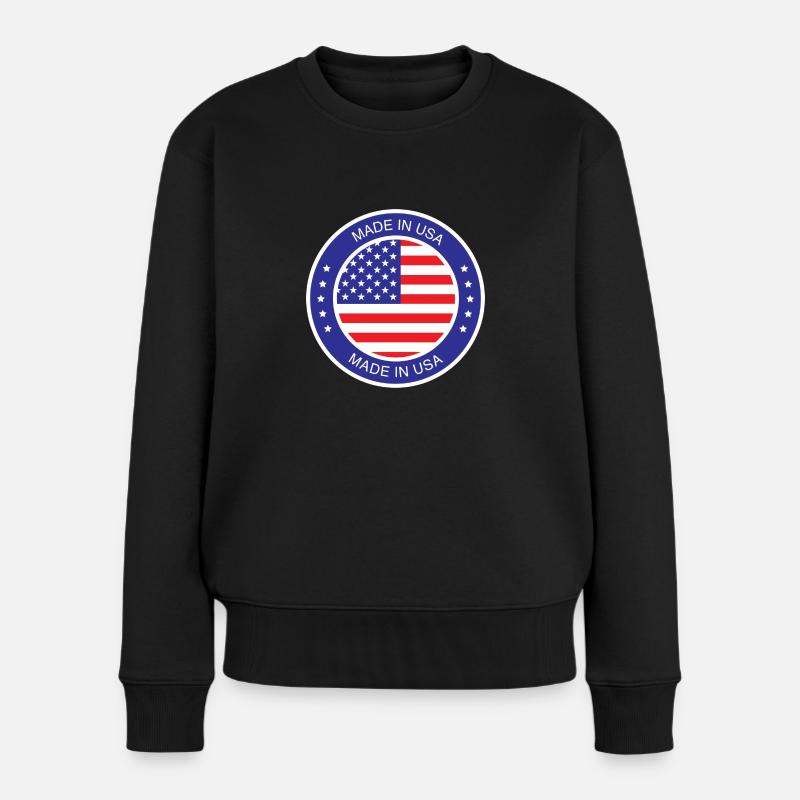fabriqué aux États-Unis - Pull Premium bio Femme - noir