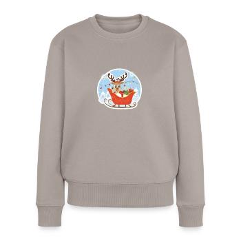 Rudolph, the Red-Nosed Reindeer - Frauen Premium Bio Pullover - Taupe - Vorne - Julia (174cm)