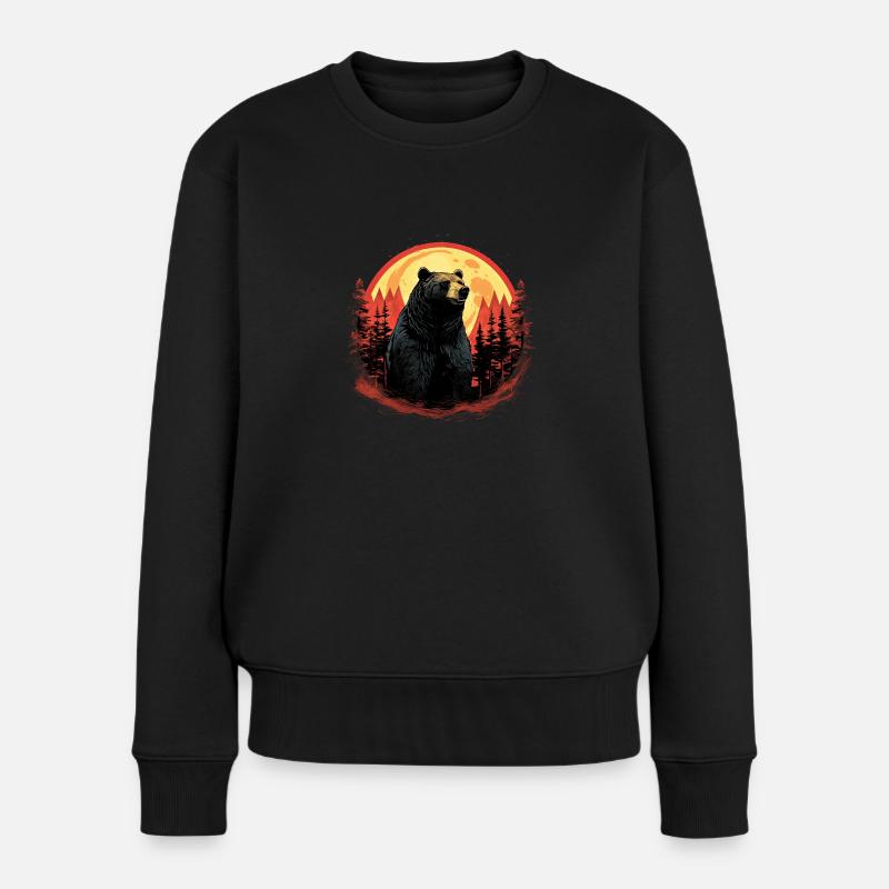 Big bear - Women's Premium Organic Jumper - black