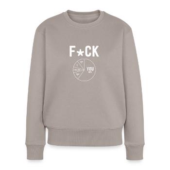 Euphémismes expressifs : le « spectre Fck » en blanc - Pull Premium bio Femme - taupe - Devant - Julia (174cm)