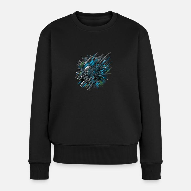 Vitesse du réseau neuronal - Pull Premium bio Femme - noir
