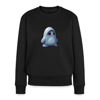Kleiner Geist - Frauen Premium Bio Pullover - Schwarz - Vorne - Julia (174cm)