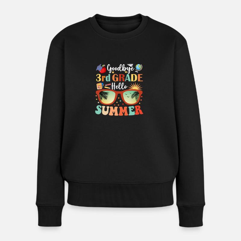 Auf Wiedersehen 3. Klasse Hallo Sommer - Frauen Premium Bio Pullover - Schwarz