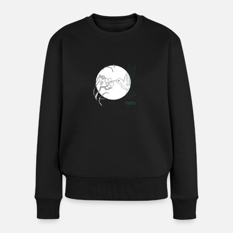 ridm humming-bird - Frauen Premium Bio Pullover - Schwarz