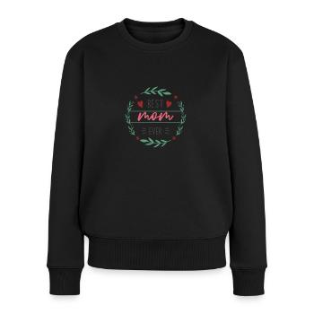 Beste Mutter aller Zeiten - Frauen Premium Bio Pullover - Schwarz - Vorne - Julia (174cm)