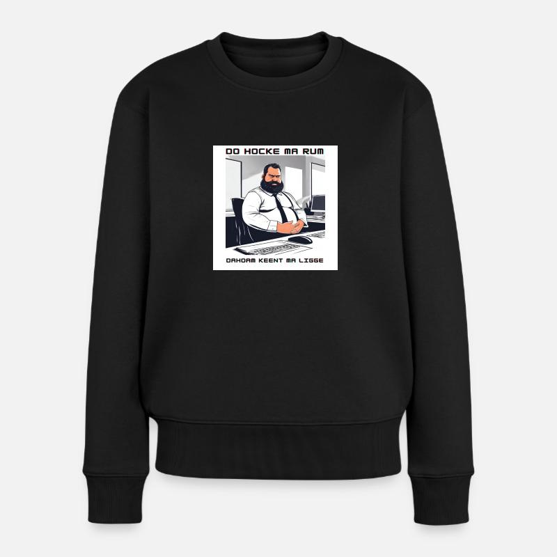 Demotivation Bürokollege - Frauen Premium Bio Pullover - Schwarz