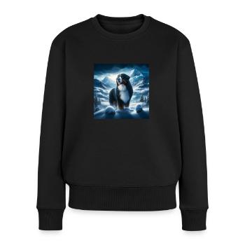 Bouvier bernois - Pull Premium bio Femme - noir - Devant - Julia (174cm)
