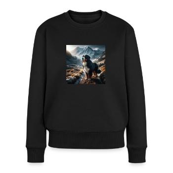 Bouvier bernois - Pull Premium bio Femme - noir - Devant - Julia (174cm)