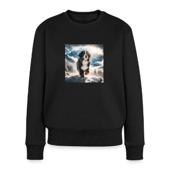 Bouvier bernois - Pull Premium bio Femme - noir - Devant - Julia (174cm)