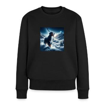 Berner Sennenhund - Frauen Premium Bio Pullover - Schwarz - Vorne - Julia (174cm)