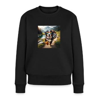 Bouvier bernois - Pull Premium bio Femme - noir - Devant - Julia (174cm)
